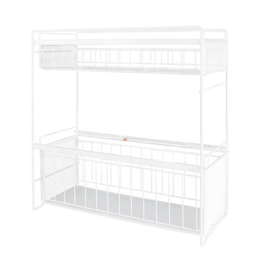 White Two-Tier Utility Rack